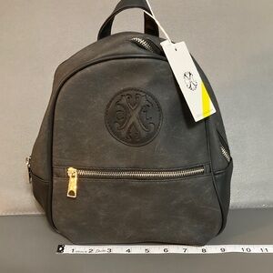 Christian Lacroix Black Backpack with Silver Zipper
